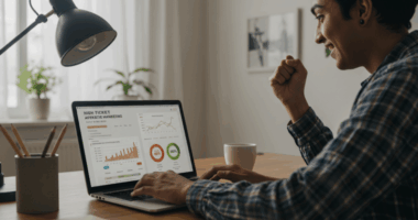affiliate-marketer-checking-stats
